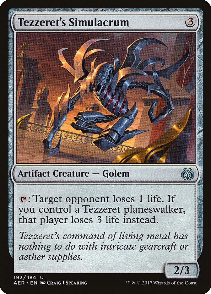 Tezzeret's Simulacrum [Aether Revolt] | Gamers Paradise