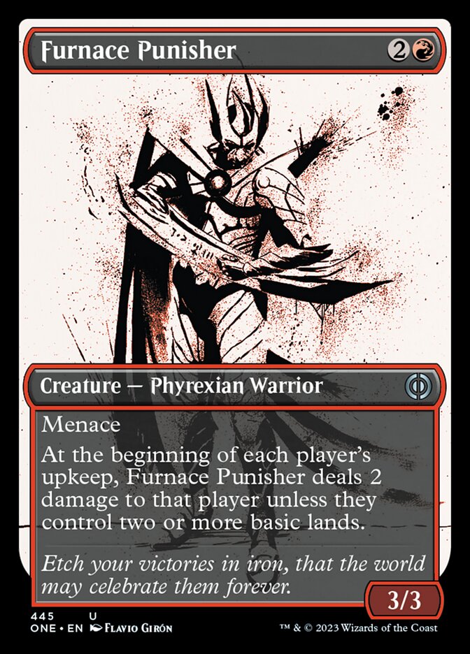 Furnace Punisher (Showcase Ichor Step-and-Compleat Foil) [Phyrexia: All Will Be One] | Gamers Paradise