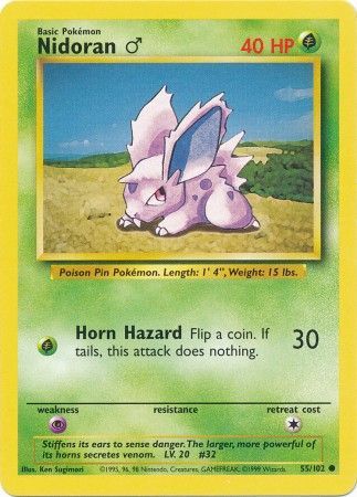 Nidoran (55/102) (Male) [Base Set Unlimited] | Gamers Paradise