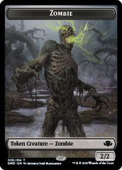 Zombie // Elemental Double-Sided Token [Dominaria Remastered Tokens] | Gamers Paradise