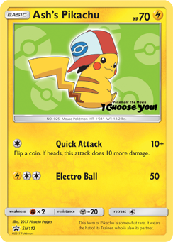 Ash's Pikachu (SM112) [Sun & Moon: Black Star Promos] | Gamers Paradise