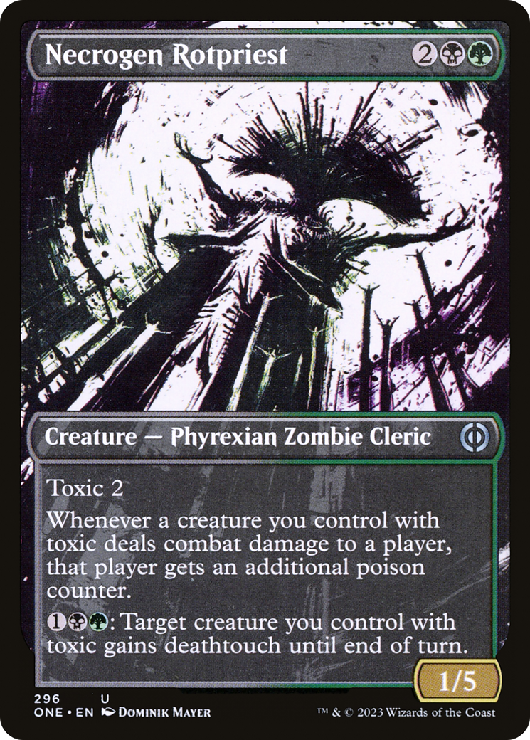 Necrogen Rotpriest (Borderless Ichor) [Phyrexia: All Will Be One] | Gamers Paradise
