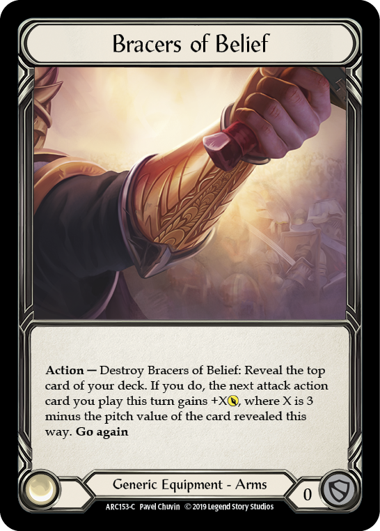 Bracers of Belief [ARC153-C] 1st Edition Cold Foil | Gamers Paradise