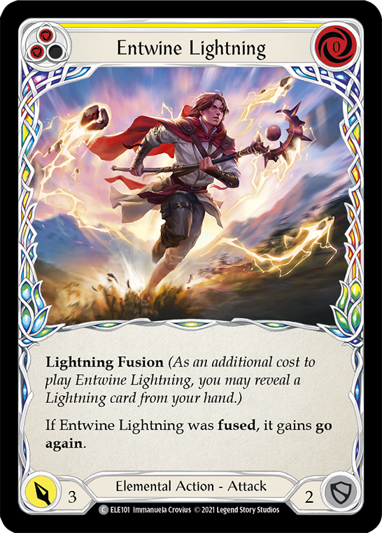 Entwine Lightning (Yellow) [ELE101] (Tales of Aria)  1st Edition Rainbow Foil | Gamers Paradise