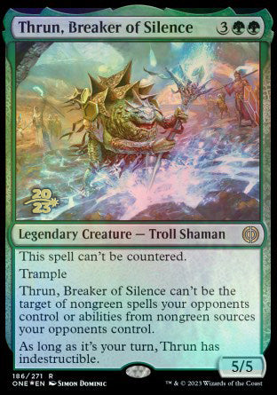 Thrun, Breaker of Silence [Phyrexia: All Will Be One Prerelease Promos] | Gamers Paradise
