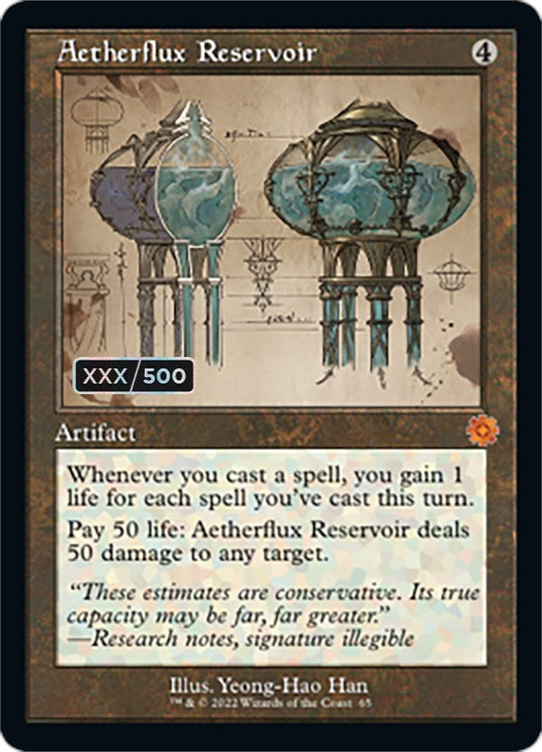 Aetherflux Reservoir (Retro Schematic) (Serial Numbered) [The Brothers' War Retro Artifacts] | Gamers Paradise