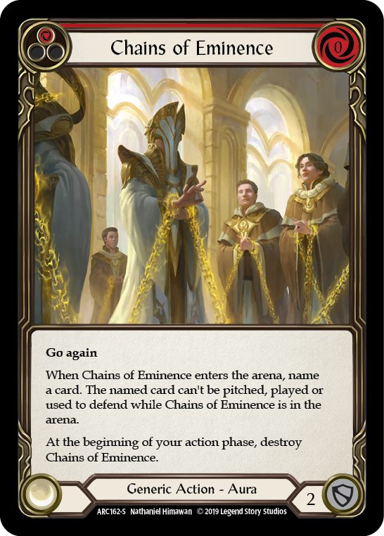 Chains of Eminence [ARC162-S] 1st Edition Rainbow Foil | Gamers Paradise