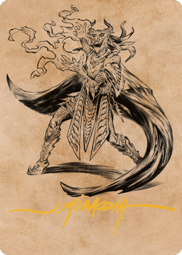 Livaan, Cultist of Tiamat Art Card (Gold-Stamped Signature) [Commander Legends: Battle for Baldur's Gate Art Series] | Gamers Paradise