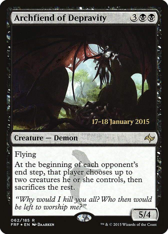 Archfiend of Depravity [Fate Reforged Prerelease Promos] | Gamers Paradise
