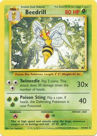 Beedrill (17/102) [Base Set Unlimited] | Gamers Paradise