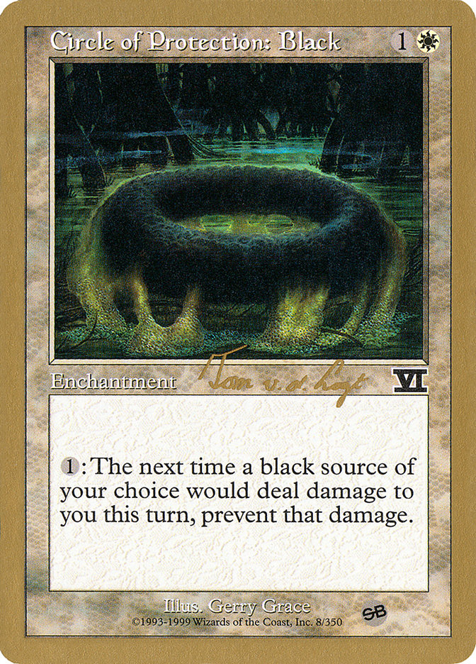 Circle of Protection: Black (Tom van de Logt) (SB) [World Championship Decks 2000] | Gamers Paradise