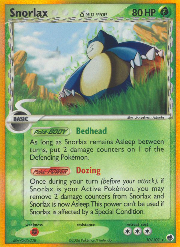 Snorlax (10/101) (Delta Species) [EX: Dragon Frontiers] | Gamers Paradise