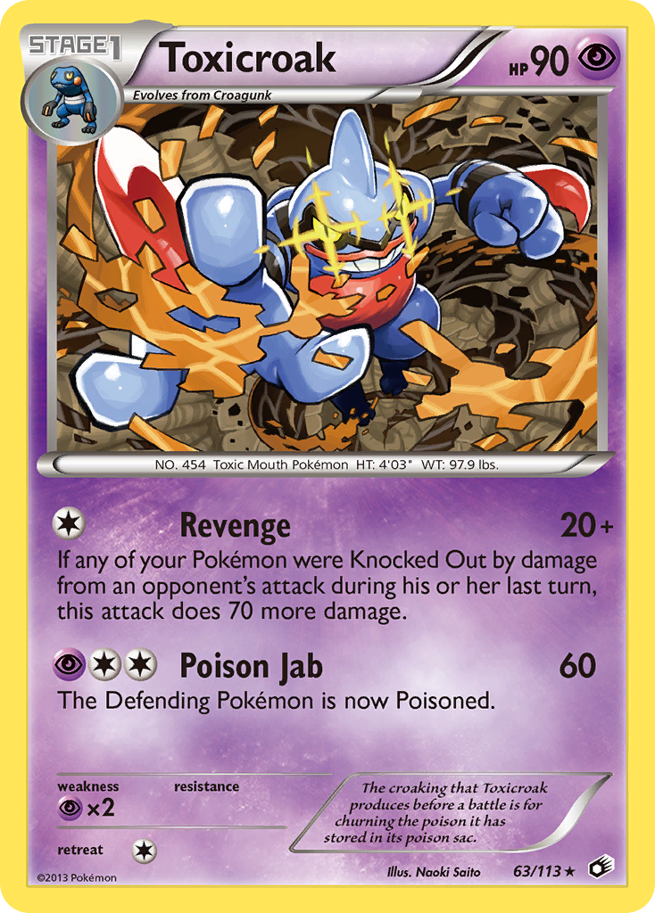 Toxicroak (63/113) [Black & White: Legendary Treasures] | Gamers Paradise