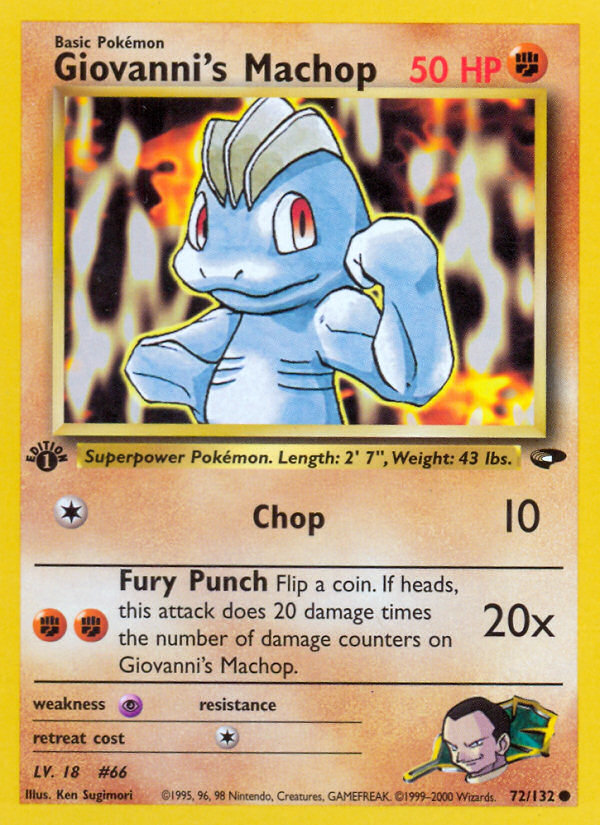 Giovanni's Machop (72/132) [Gym Challenge 1st Edition] | Gamers Paradise