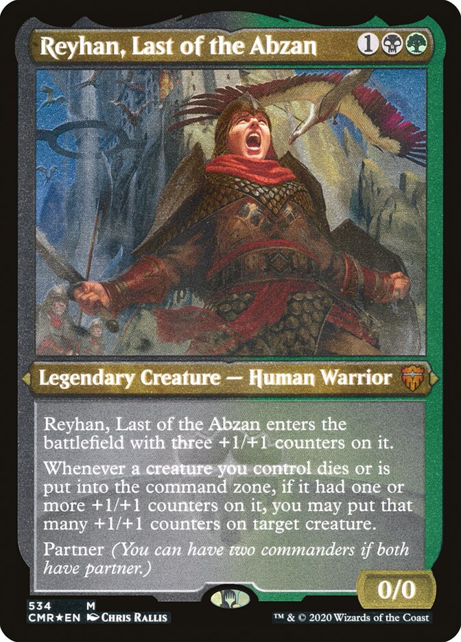 Reyhan, Last of the Abzan (Etched) [Commander Legends] | Gamers Paradise