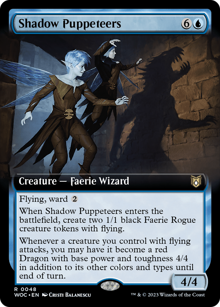 Shadow Puppeteers (Extended Art) [Wilds of Eldraine Commander] | Gamers Paradise