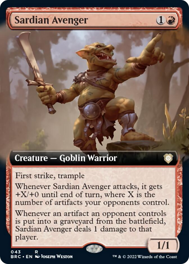 Sardian Avenger (Extended Art) [The Brothers' War Commander] | Gamers Paradise