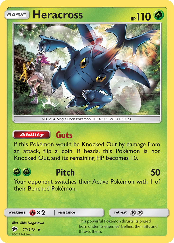 Heracross (11/147) [Sun & Moon: Burning Shadows] | Gamers Paradise