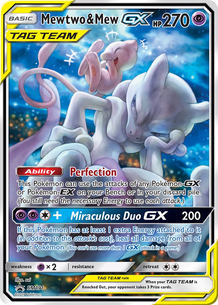 Mewtwo & Mew GX (SM191) [Sun & Moon: Black Star Promos] | Gamers Paradise