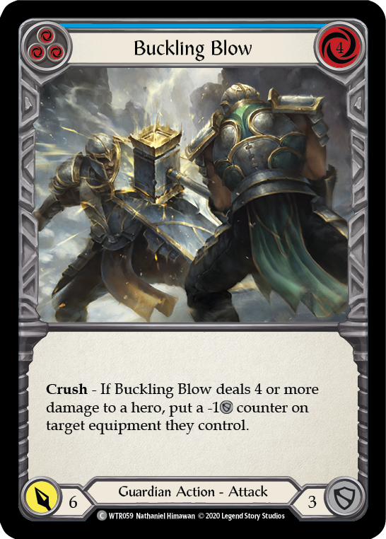 Buckling Blow (Blue) [U-WTR059] (Welcome to Rathe Unlimited)  Unlimited Rainbow Foil | Gamers Paradise