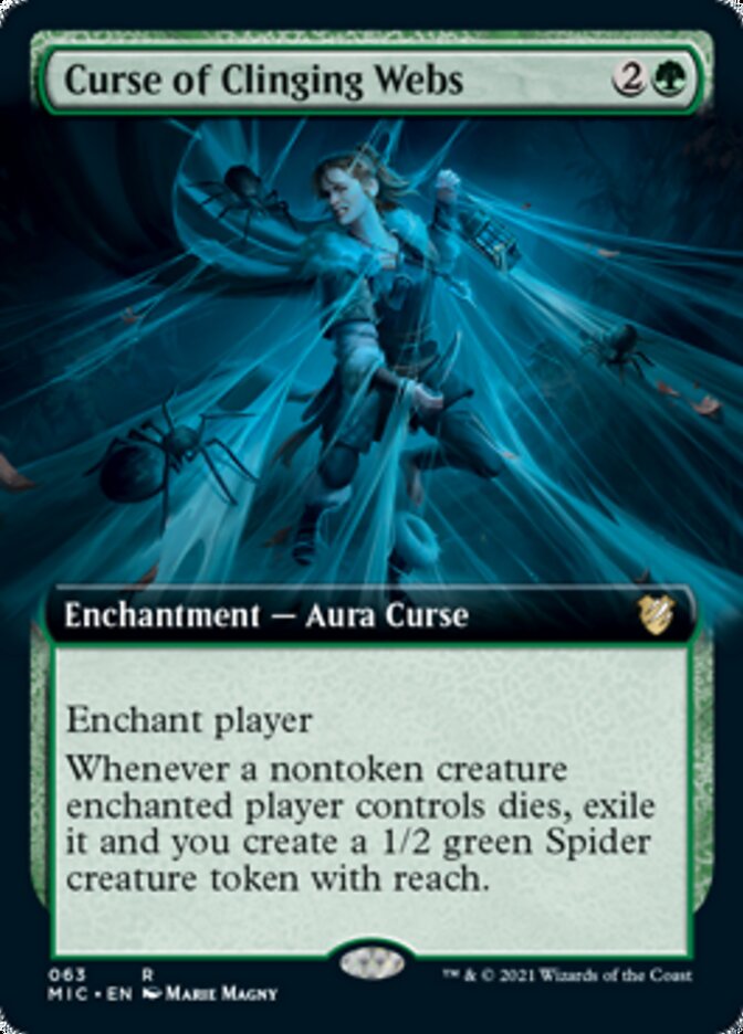 Curse of Clinging Webs (Extended Art) [Innistrad: Midnight Hunt Commander] | Gamers Paradise