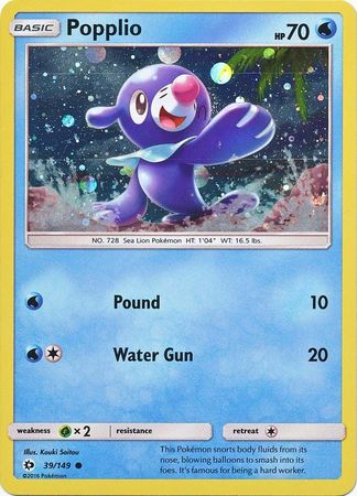 Popplio (39/149) (Cosmos Holo) [Sun & Moon: Base Set] | Gamers Paradise