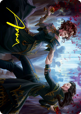 Falkenrath Celebrants 1 Art Card (Gold-Stamped Signature) [Innistrad: Crimson Vow Art Series] | Gamers Paradise