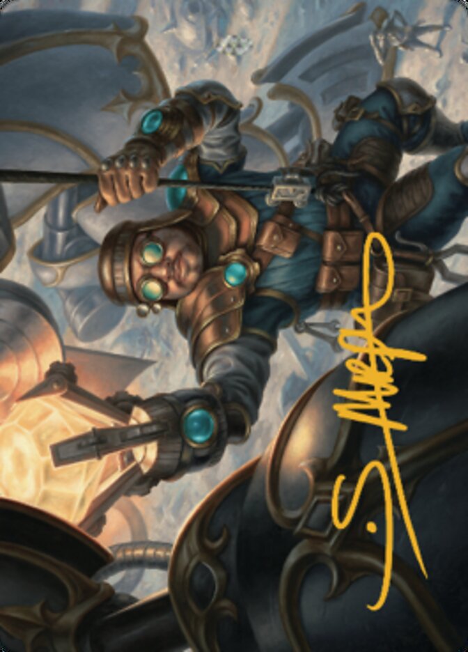 Powerstone Engineer Art Card (Gold-Stamped Signature) [The Brothers' War Art Series] | Gamers Paradise