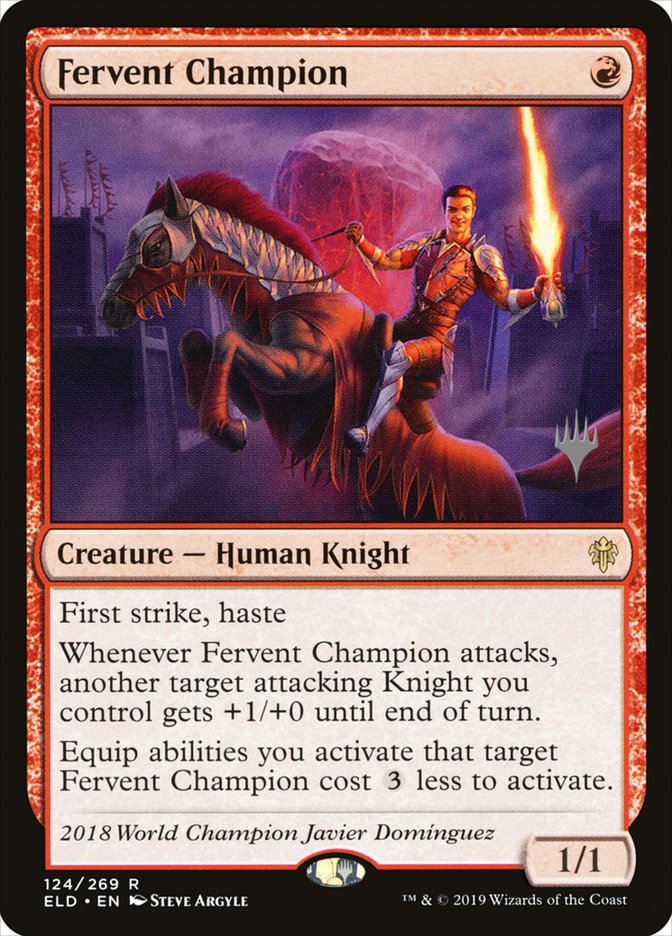 Fervent Champion (Promo Pack) [Throne of Eldraine Promos] | Gamers Paradise