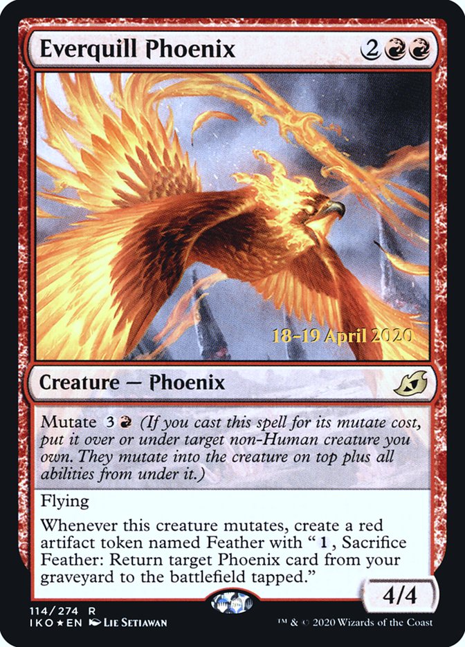 Everquill Phoenix [Ikoria: Lair of Behemoths Prerelease Promos] | Gamers Paradise