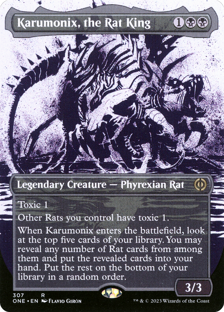 Karumonix, the Rat King (Borderless Ichor) [Phyrexia: All Will Be One] | Gamers Paradise