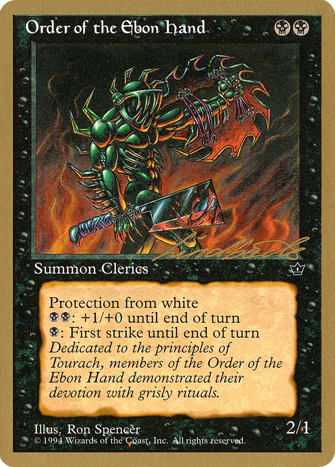 Order of the Ebon Hand (Spencer) (Leon Lindback) [Pro Tour Collector Set] | Gamers Paradise
