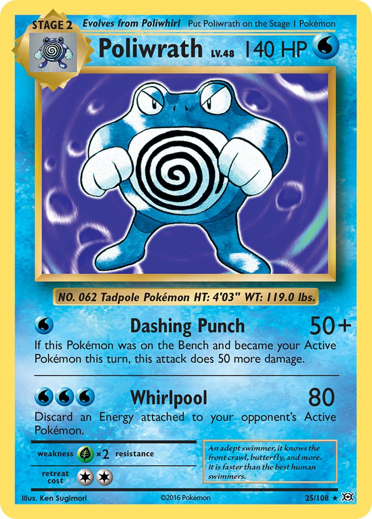 Poliwrath (25/108) (Theme Deck Exclusive) [XY: Evolutions] | Gamers Paradise