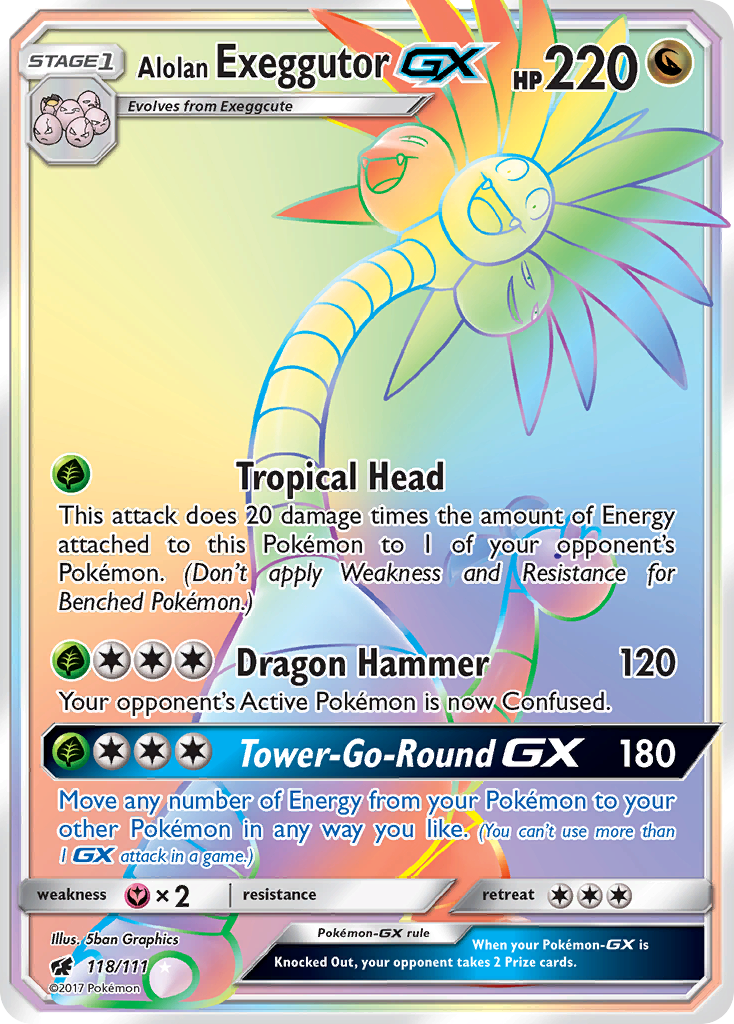 Alolan Exeggutor GX (118/111) [Sun & Moon: Crimson Invasion] | Gamers Paradise