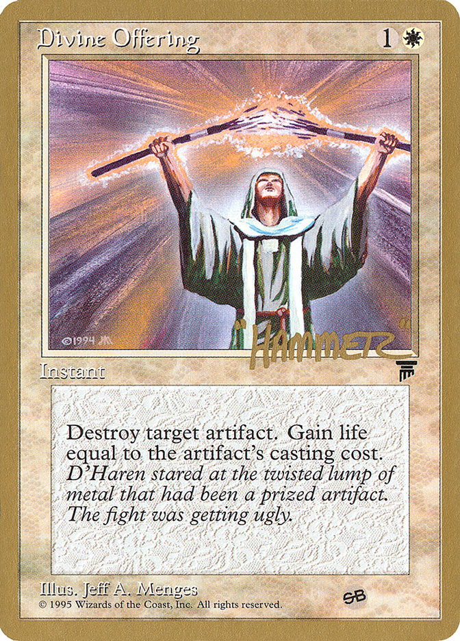 Divine Offering (Shawn "Hammer" Regnier) (SB) [Pro Tour Collector Set] | Gamers Paradise