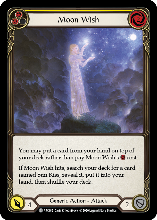 Moon Wish (Yellow) [U-ARC186] Unlimited Rainbow Foil | Gamers Paradise