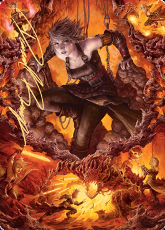 Nahiri, Heir of the Ancients 2 Art Card (Gold-Stamped Signature) [Zendikar Rising Art Series] | Gamers Paradise