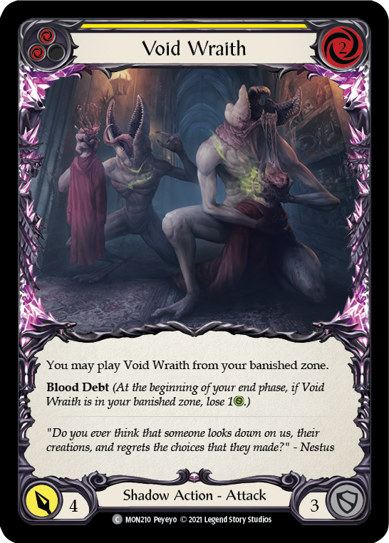 Void Wraith (Yellow) [MON210-RF] 1st Edition Rainbow Foil | Gamers Paradise