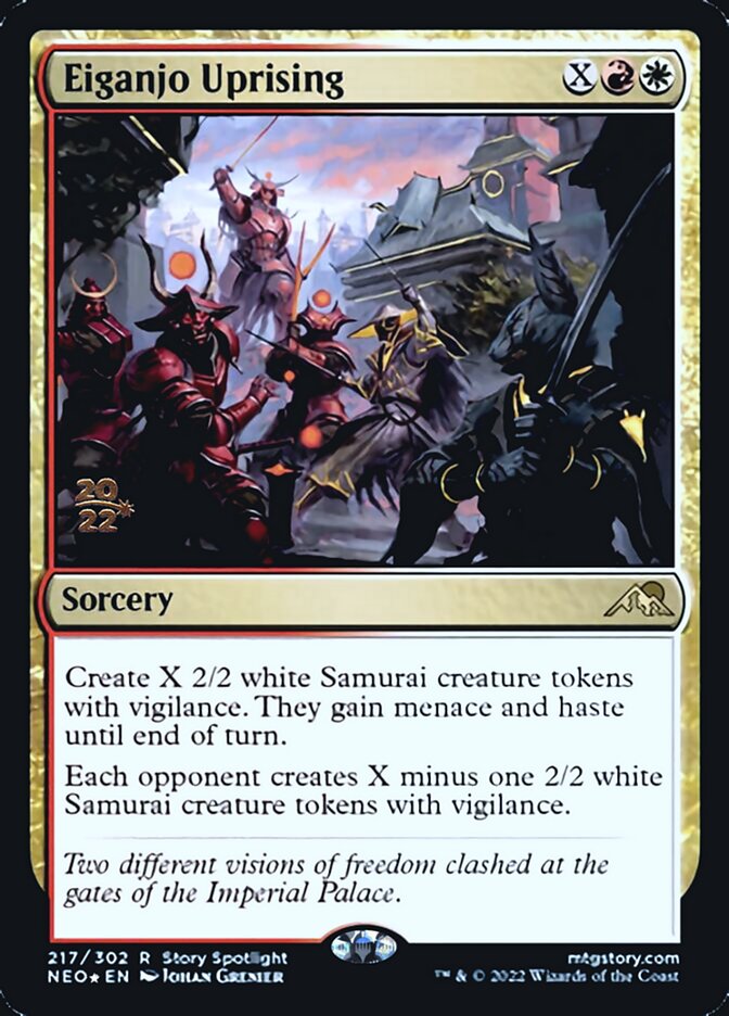 Eiganjo Uprising [Kamigawa: Neon Dynasty Prerelease Promos] | Gamers Paradise