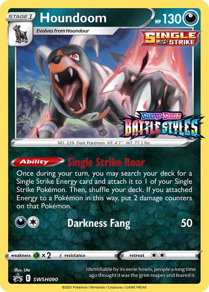 Houndoom (SWSH090) (Prerelease Promo) [Sword & Shield: Black Star Promos] | Gamers Paradise