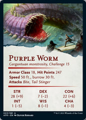 Purple Worm Art Card [Dungeons & Dragons: Adventures in the Forgotten Realms Art Series] | Gamers Paradise