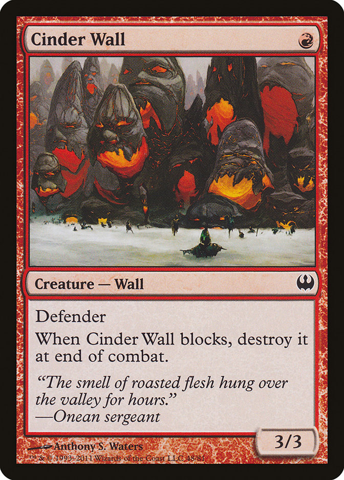 Cinder Wall [Duel Decks: Knights vs. Dragons] | Gamers Paradise