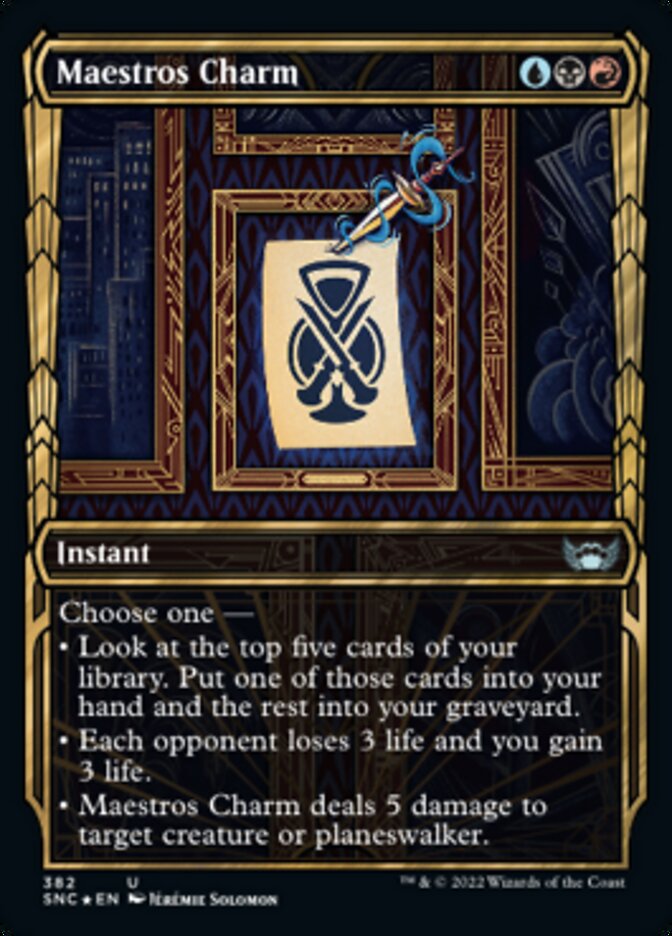 Maestros Charm (Showcase Golden Age Gilded Foil) [Streets of New Capenna] | Gamers Paradise