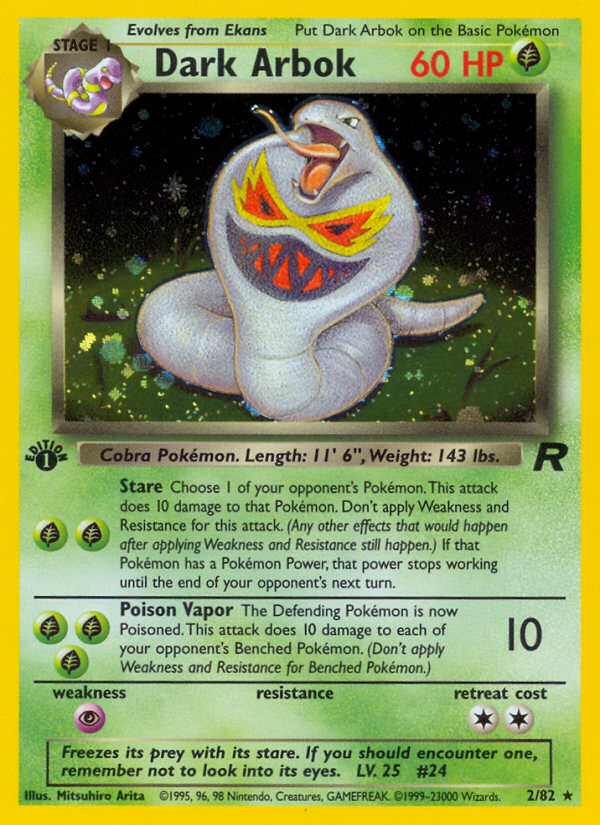 Dark Arbok (2/82) [Team Rocket 1st Edition] | Gamers Paradise