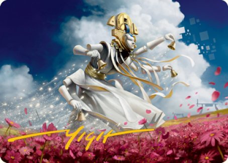 Myojin of Blooming Dawn Art Card (Gold-Stamped Signature) [Kamigawa: Neon Dynasty Art Series] | Gamers Paradise