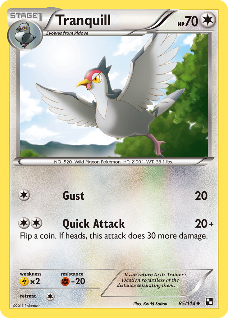 Tranquill (85/114) [Black & White: Base Set] | Gamers Paradise