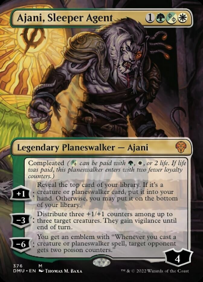 Ajani, Sleeper Agent (Borderless) (376) [Dominaria United] | Gamers Paradise