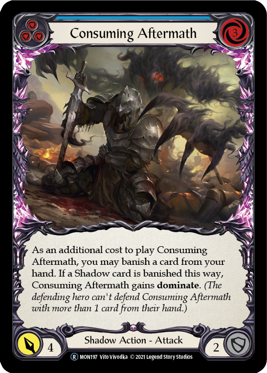 Consuming Aftermath (Blue) [U-MON197-RF] Unlimited Rainbow Foil | Gamers Paradise