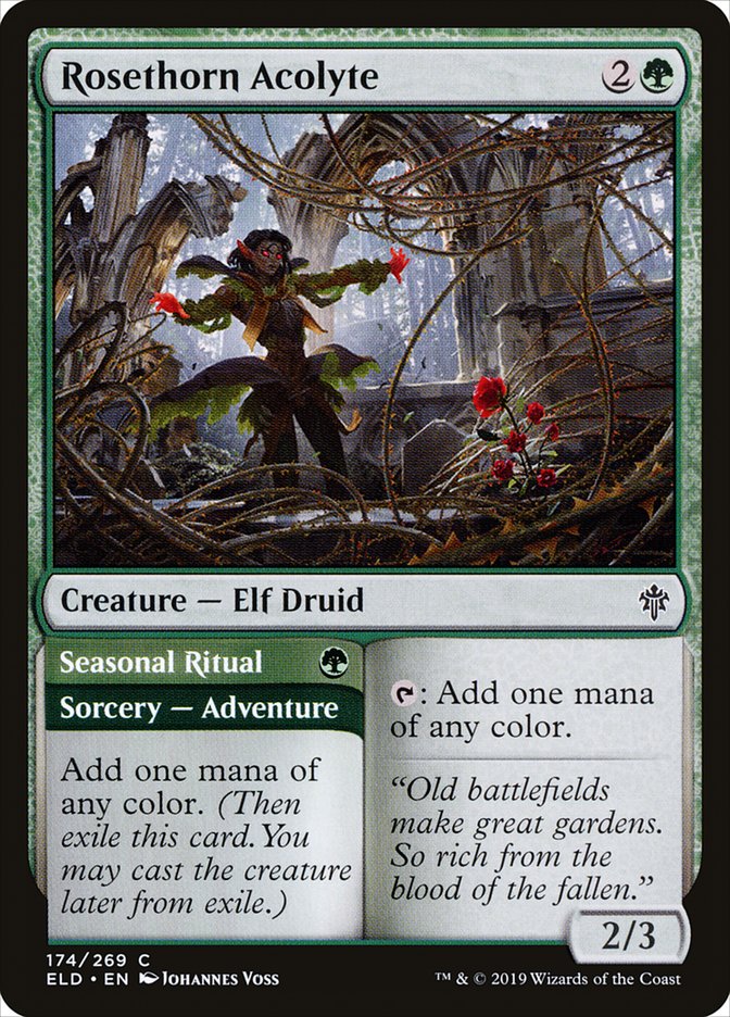 Rosethorn Acolyte // Seasonal Ritual [Throne of Eldraine] | Gamers Paradise