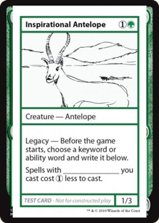 Inspirational Antelope (2021 Edition) [Mystery Booster Playtest Cards] | Gamers Paradise
